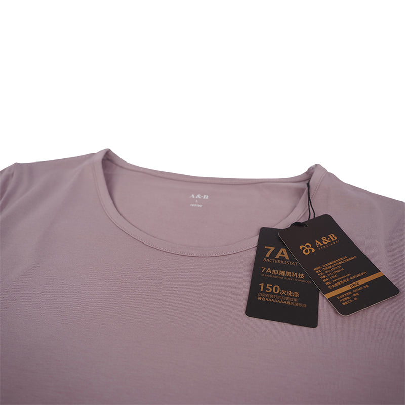 Xinyafang Bottom Shirt Loose 7A anti-bacterial comfort stretch cotton women's round neck suit Starting from 200